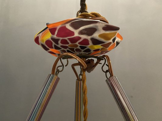 Liberty Style Glass Mosaic Chandelier, 1920s-JJC-903810