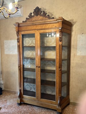 Liberty Trapezoidal Showcase in Walnut Wood, 1900s-OLY-1737361