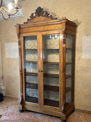 Liberty Trapezoidal Showcase in Walnut Wood, 1900s-OLY-1737361