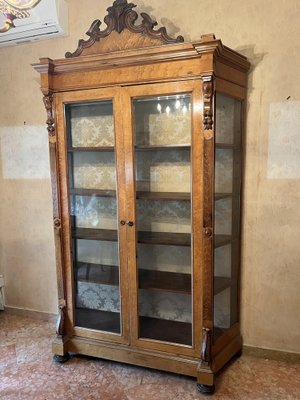 Liberty Trapezoidal Showcase in Walnut Wood, 1900s-OLY-1737361