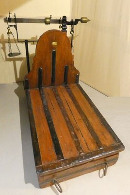 Libra Iron, Brass and Wood Bench by Leonardo Bertani, Italy, 1800s-ERB-883851