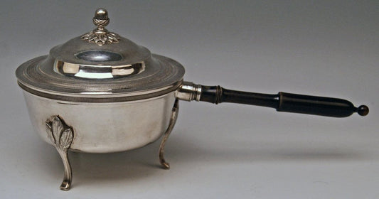 Lidded Casserole in Silver with Wooden Handle, Vienna, 1827