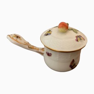 Lidded Handled Coffee Pot Painted with Birds from Herend Rothschild-OZS-1397133