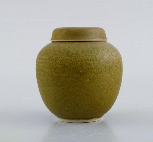 Lidded Jar in Glazed Ceramics from Susanne & Christer, Sweden