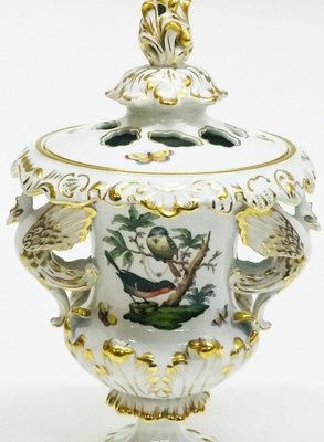 Lidded Vase with Swan Handles from Herend Rothschild-UCH-1224640