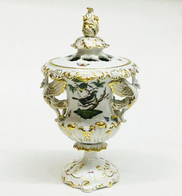 Lidded Vase with Swan Handles from Herend Rothschild-UCH-1224640