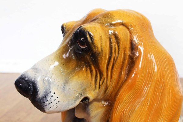 Life-Size Ceramic Basset Hound, 1970s-BQF-932050