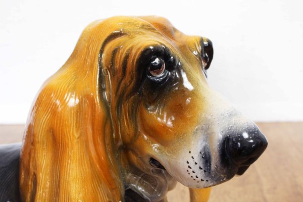 Life-Size Ceramic Basset Hound, 1970s-BQF-932050