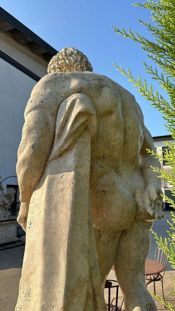 Life-Size Hercule Marble Sculpture, Italy, 1950s