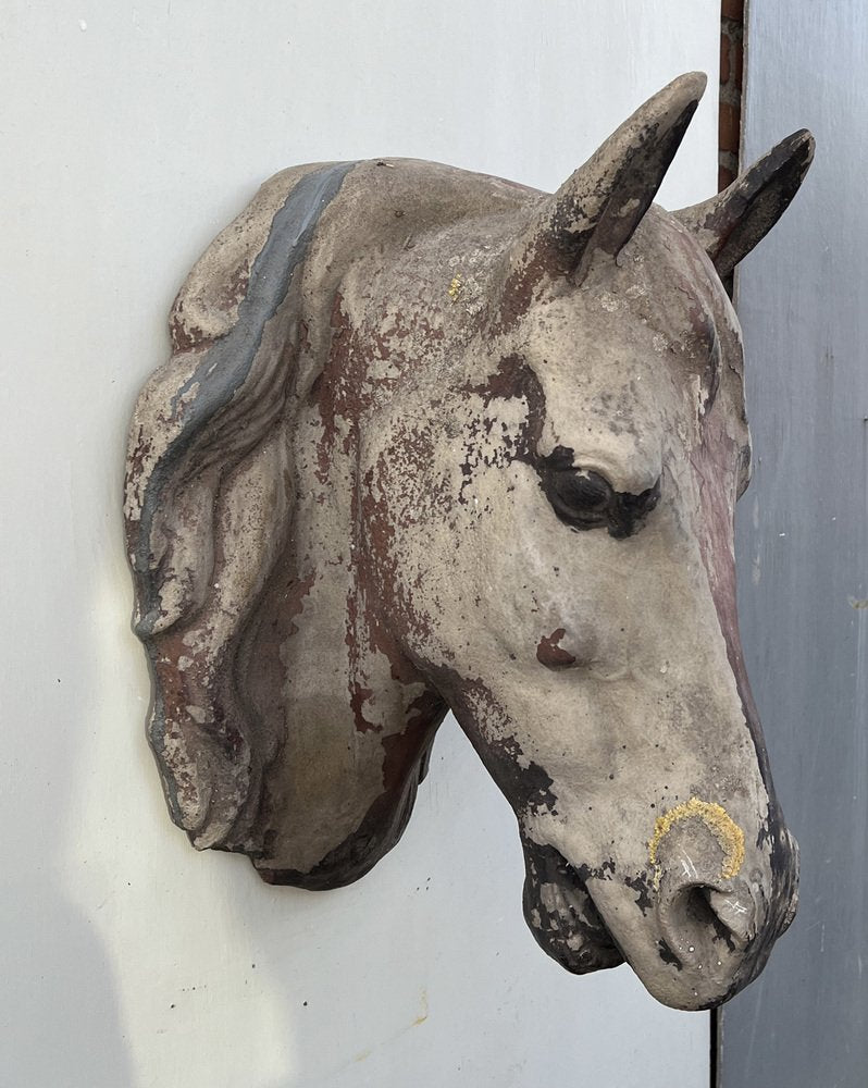 Life-Size Horse Head Sculpture, 1940s