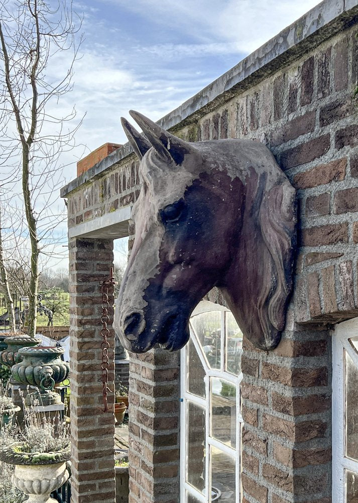 Life-Size Horse Head Sculpture, 1940s