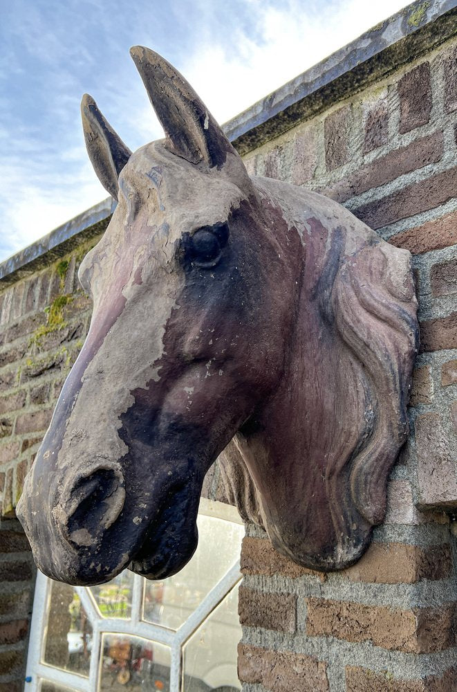 Life-Size Horse Head Sculpture, 1940s