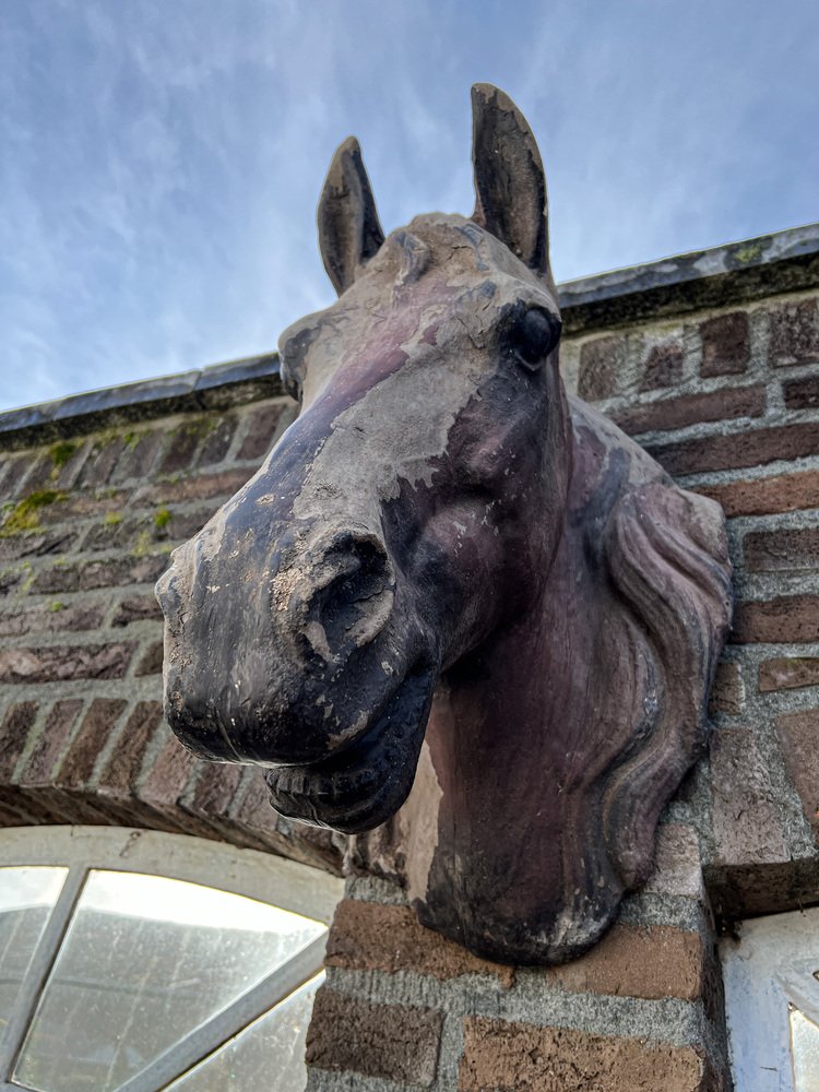 Life-Size Horse Head Sculpture, 1940s