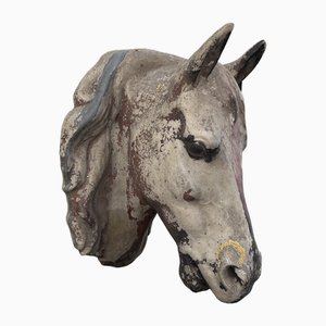 Life-Size Horse Head Sculpture, 1940s-WZZ-1819255