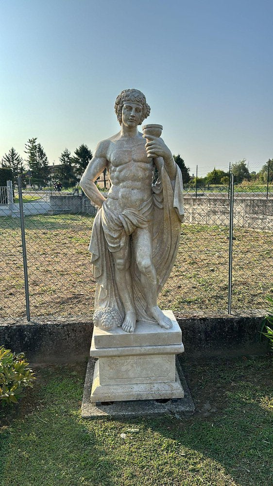 Life-Size Marble Bacho Sculpture, Italy, 1950s