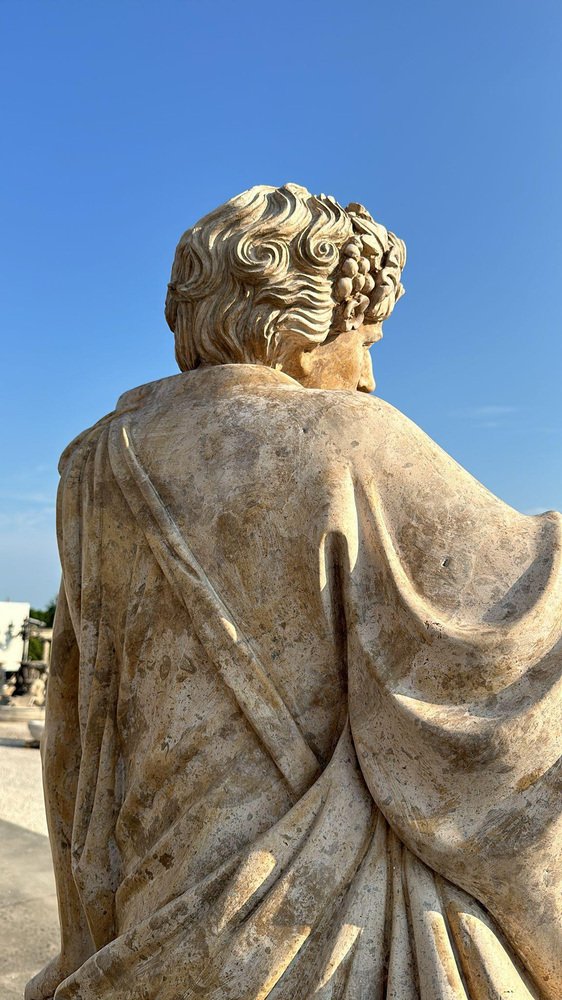 Life-Size Marble Bacho Sculpture, Italy, 1950s