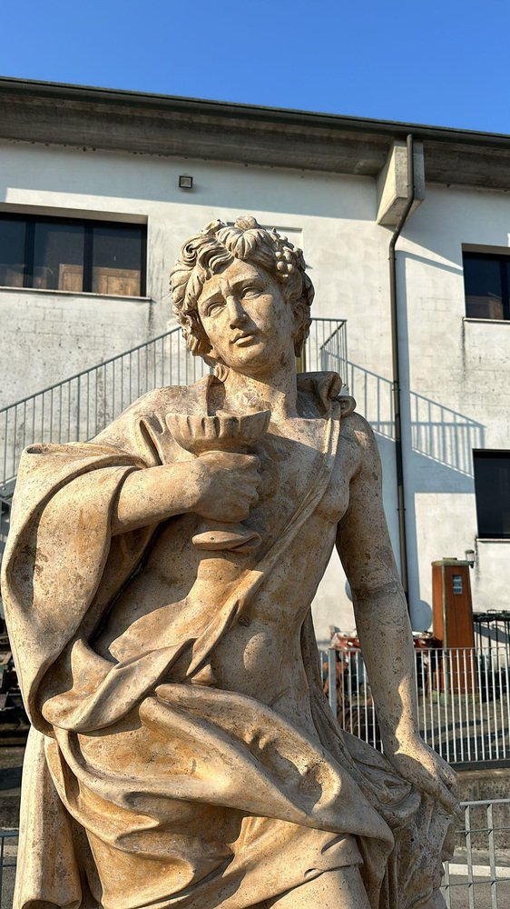 Life-Size Marble Bacho Sculpture, Italy, 1950s