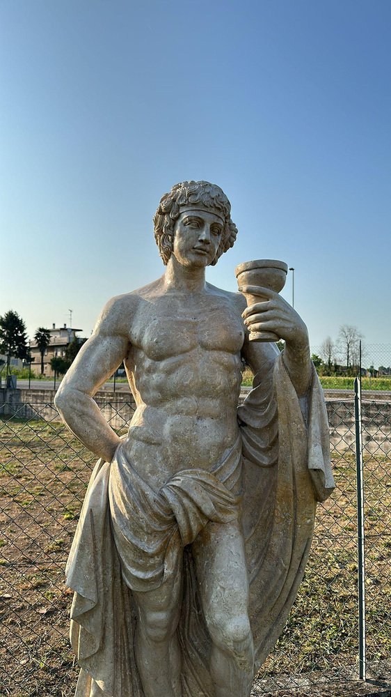 Life-Size Marble Bacho Sculpture, Italy, 1950s