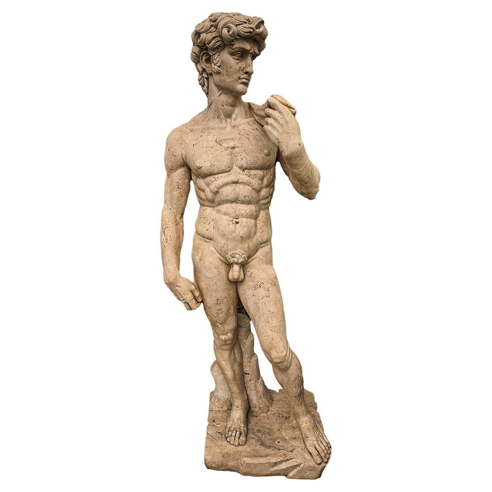 Life-Size Marble Sculpture of David by Michelangelo Buonarroti, 1930s