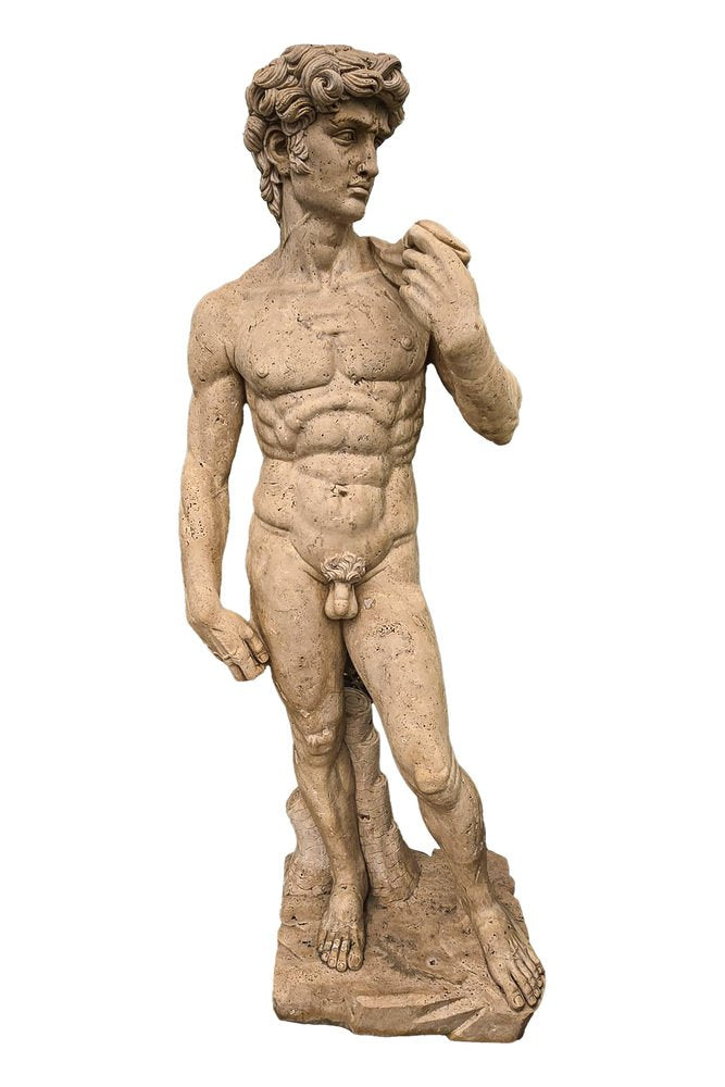 Life-Size Marble Sculpture of David by Michelangelo Buonarroti, 1930s