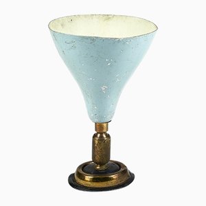 Light Blue Enameled Metal Wall Sconce in the Style of Stilnovo, Italy, 1950s-RAQ-1418521