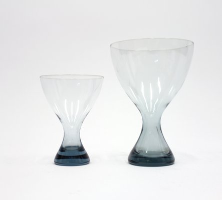 Light Blue Glass Vases by Vicke Lindstrand for Kosta, 1960s, Set of 2-KQ-318214