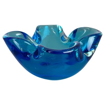 Light Blue Murano Glass Bowl or Ashtray, Italy, 1970s-QZ-1146315