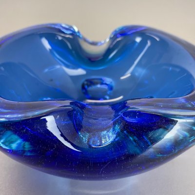 Light Blue Murano Glass Bowl or Ashtray, Italy, 1970s-QZ-1448600