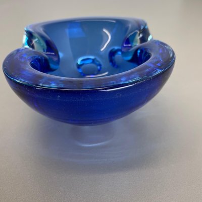 Light Blue Murano Glass Bowl or Ashtray, Italy, 1970s-QZ-1448600