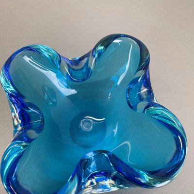 Light Blue Murano Glass Bowl or Ashtray, Italy, 1970s-QZ-1146315