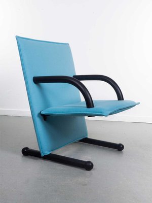 Light Blue T-Line Armchair attributed to Burkhard Vogtherr for Arflex, 1980s-PX-2040787