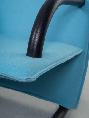 Light Blue T-Line Armchair attributed to Burkhard Vogtherr for Arflex, 1980s-PX-2040787