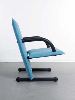 Light Blue T-Line Armchair attributed to Burkhard Vogtherr for Arflex, 1980s-PX-2040787