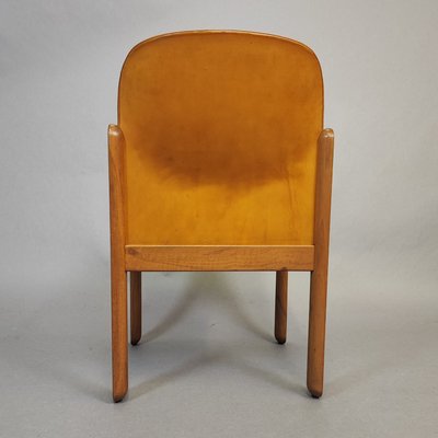 Light Brown Leather Chairs, 1970s, Set of 5-FXH-2035842