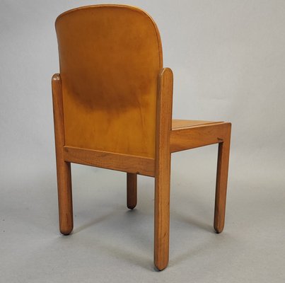 Light Brown Leather Chairs, 1970s, Set of 5-FXH-2035842