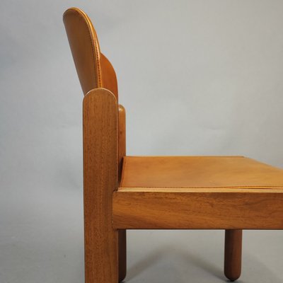 Light Brown Leather Chairs, 1970s, Set of 5-FXH-2035842