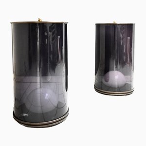 Light Columns in Brass and Acrylic Glass, Set of 2-YMJ-1233368