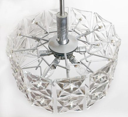 Light Fixtures in Nickel and Crystal Glass from Kinkeldey, 1970s, Set of 5-VDW-913235