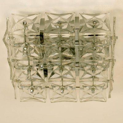 Light Fixtures in Nickel and Crystal Glass from Kinkeldey, 1970s, Set of 5-VDW-913235