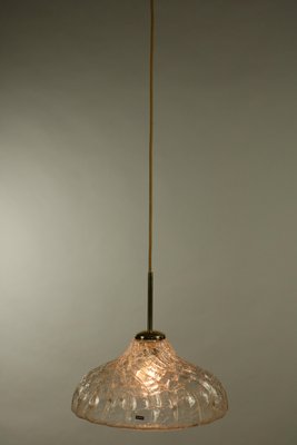 Light Frosted Ice Glass Pendant Lamp from Doria Leuchten, 1970s-FUP-639406