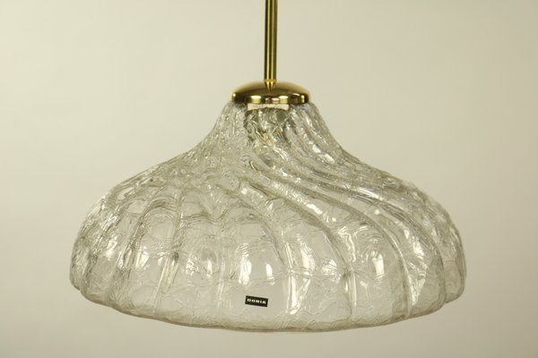 Light Frosted Ice Glass Pendant Lamp from Doria Leuchten, 1970s-FUP-639406