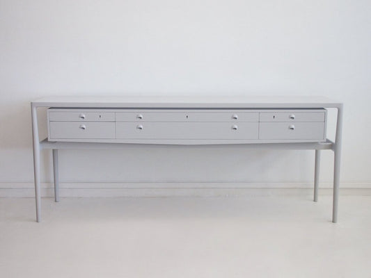 Light Gray Painted Wood Sideboard by Helge Vestergaard Jensen, 1950s