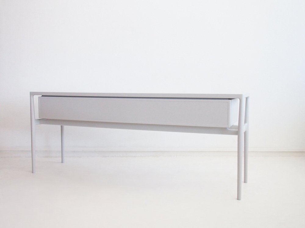 Light Gray Painted Wood Sideboard by Helge Vestergaard Jensen, 1950s