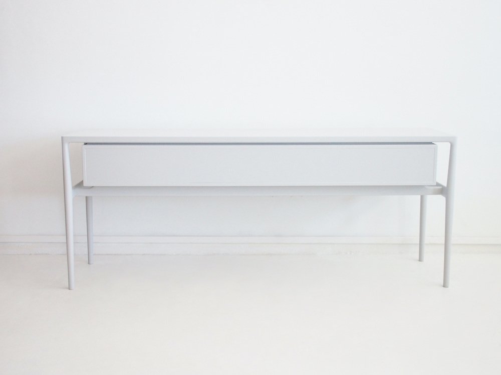 Light Gray Painted Wood Sideboard by Helge Vestergaard Jensen, 1950s