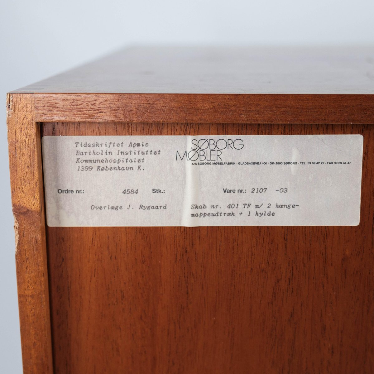 Light Mahogany Danish Cabinet from Søborg Furniture, 1960s