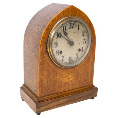 Light Mahogany Marquetry Carmine Clock, 1920s-UY-1427394