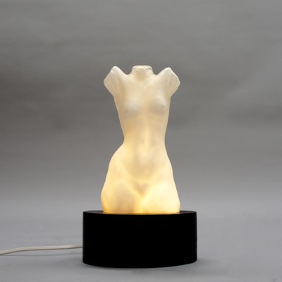 Light Sculpture on Base in Wood by Paul Kedelv for Flygsfors, Sweden, 1950s-SGX-1388717