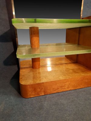 Light Wood Dressing Table with Glass Tiles, 1940s-AWH-825532