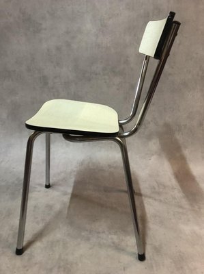 Light Yellow Resopal Side Chairs, 1950s, Set of 4-SDV-729368