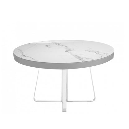 AVA - Extending round porcelain stoneware dining table by Ligne Roset